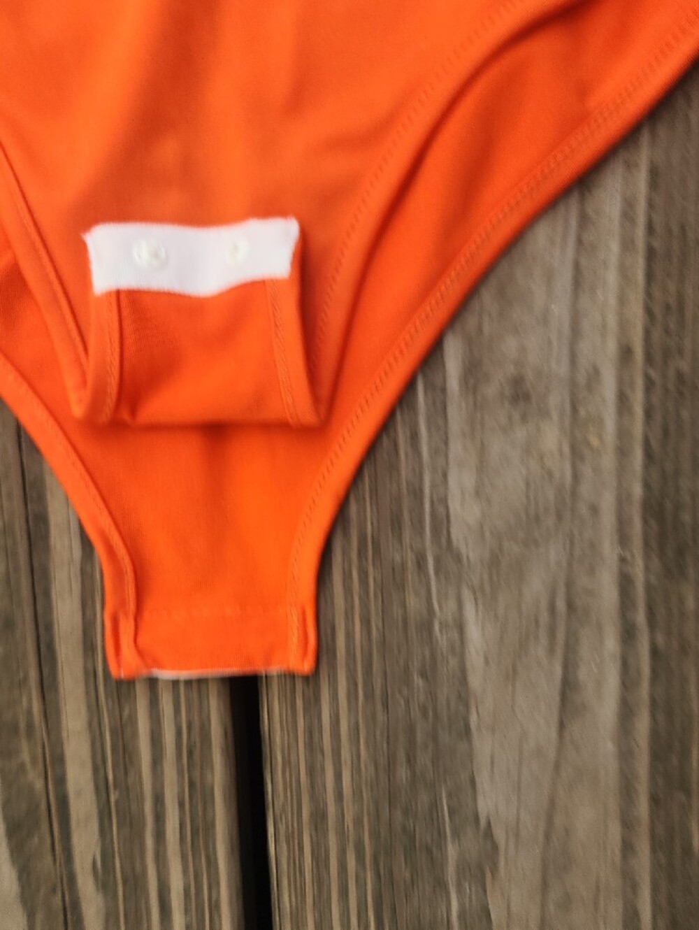 Zeagoo Orange Off-Shoulder Tie-Front Bodysuit - Picture 5 of 6